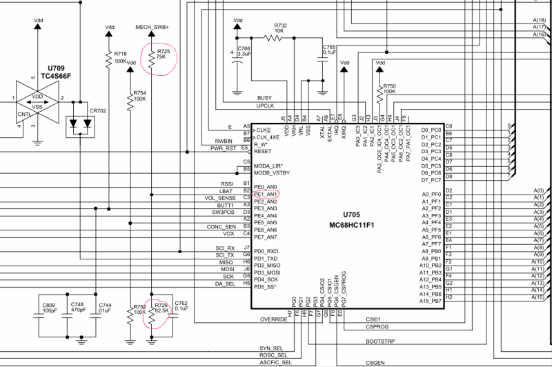 Motorola GP1200 - 68HC11 CPU